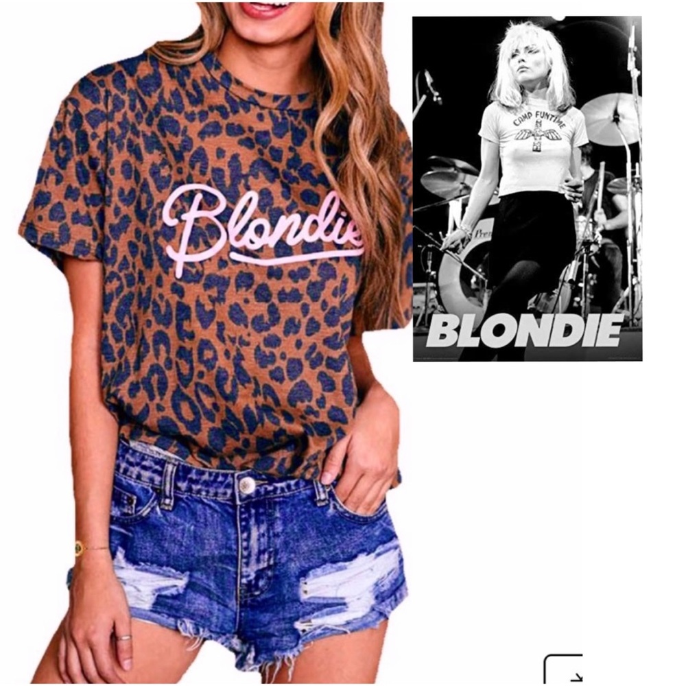 Blondie Cheetah Tee, Size S, New, (L, M is Sold Out) Cotton-Poly Stretch Blend - Picture 11 of 16